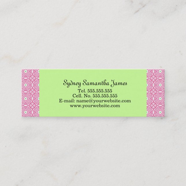 Retro Light Blue & Brown Profile Card (Front)