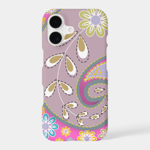 Retro light pastel purple paisley motif custom