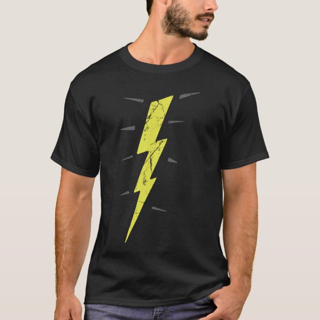 Retro Lightening Bolt T-Shirt (Front)