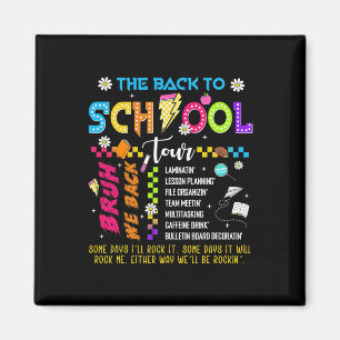 Retro Lightning Bolt Abcd Back To School Tour Teac Magnet