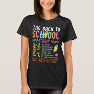 Retro Lightning Bolt Abcd Back To School Tour Teac T-Shirt