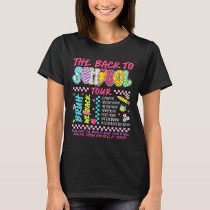 Retro Lightning Bolt Abcd Back To School Tour Teac T-Shirt