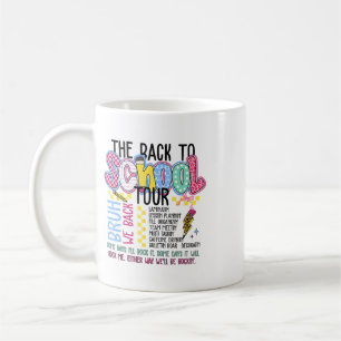 Retro Lightning Bolt Ck To School Tour Teacher Kid Coffee Mug