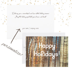 Retro lights Happy holidays  Card