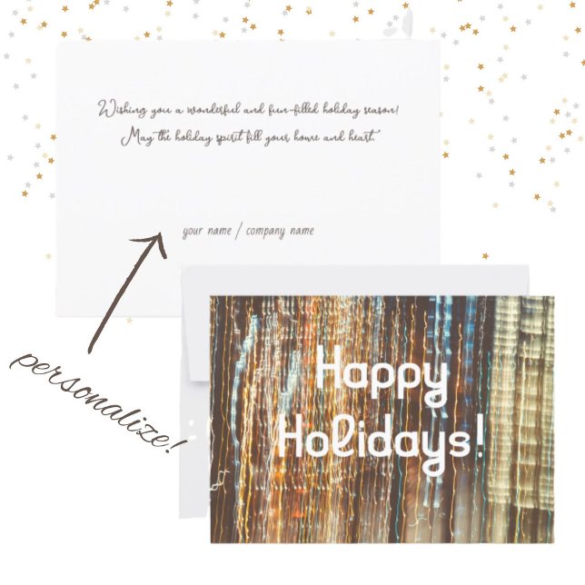 Retro lights Happy holidays  Card (Creator Uploaded)