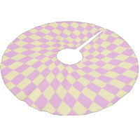 Retro Lilac Yellow Warped Checks Chequered Dorm
