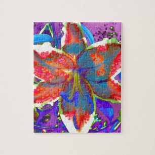Retro Lily Jigsaw Puzzle