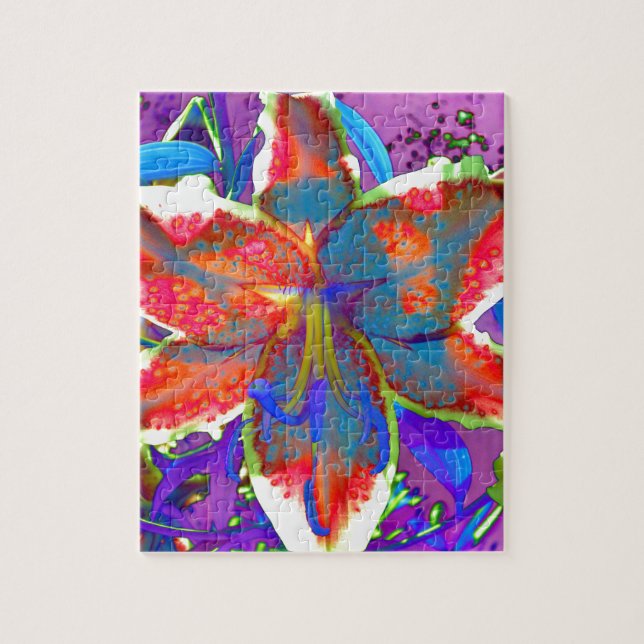 Retro Lily Jigsaw Puzzle (Vertical)