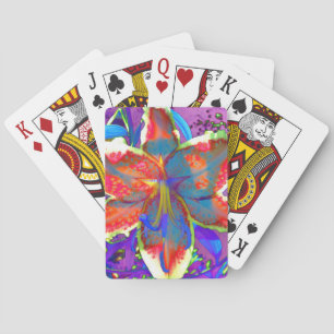 Retro Lily Playing Cards