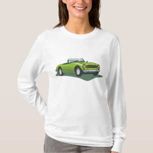 Retro Lime Green Convertible Sports Car T-Shirt