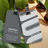 Retro Line Arch Pastel Grey Colours Script Name