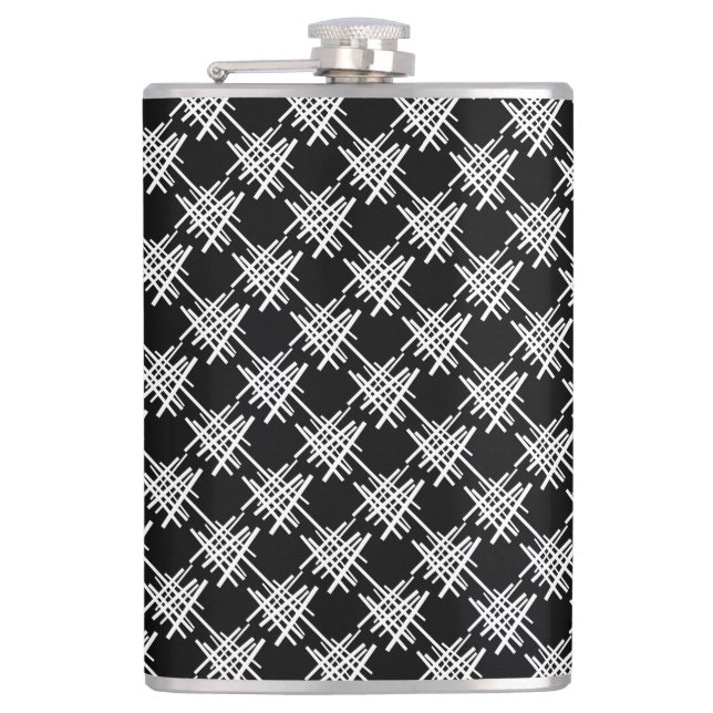 Retro Lines Hip Flask (Front)