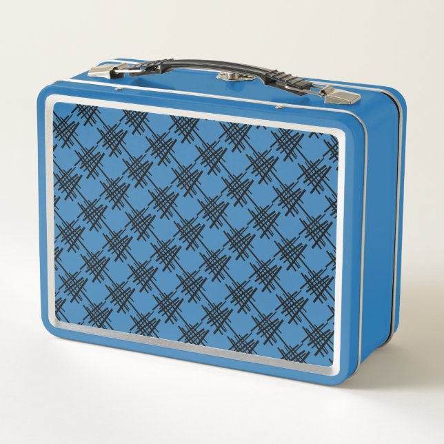 Retro Lines Metal Lunch Box (Back)