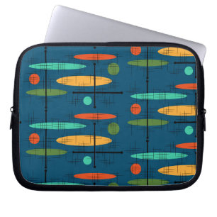 Retro Lines & Ovals Laptop Sleeve