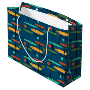 Retro Lines & Ovals Large Gift Bag