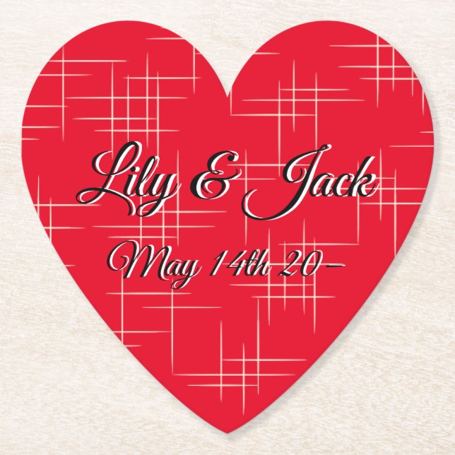 Retro Lines Paper Coaster (Front)