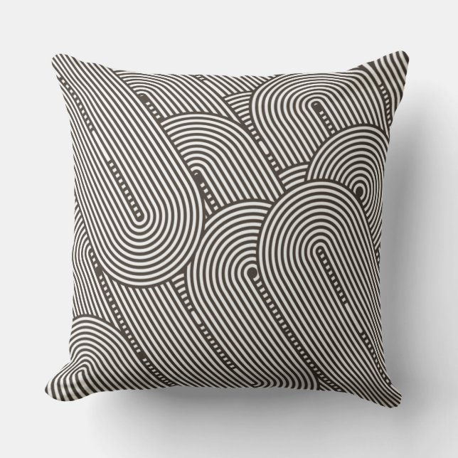 Retro Lines Pattern Pillow (Front)