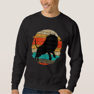 Retro Lion Africa Safari Zoo Animal Lion Sweatshirt