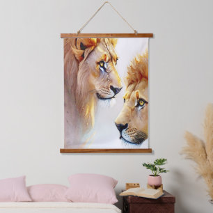 Retro Lions Art - Classic Wildlife Wall Art