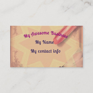 Retro Lipstick Business Card