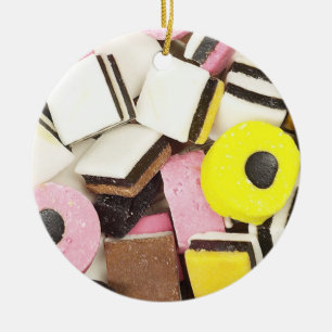 Retro Liquorice Candy Ceramic Ornament