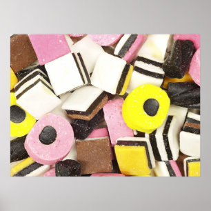 Retro Liquorice Candy Poster