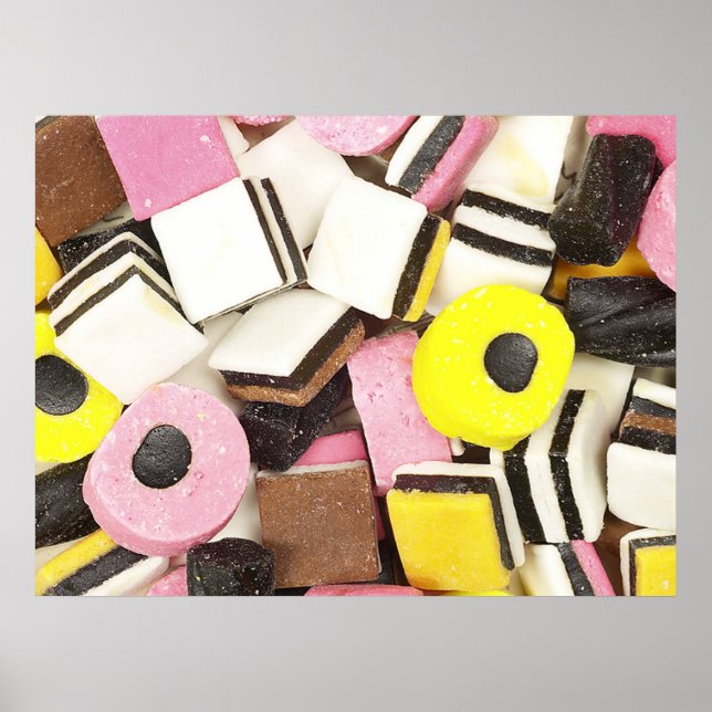 Retro Liquorice Candy Poster (Front)
