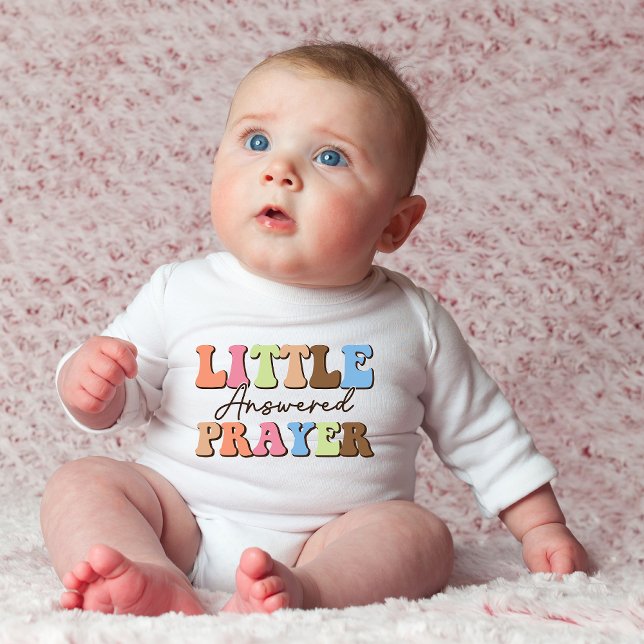 Retro Little Answered Prayer Baby Bodysuit (Creator Uploaded)