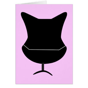 Retro Little Black Chair Card