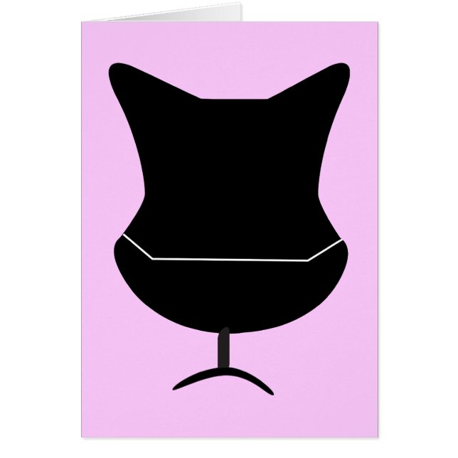 Retro Little Black Chair Card (Front)