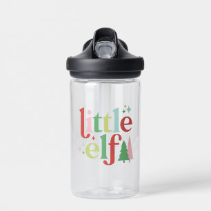 Retro Little Elf   Christmas  Water Bottle