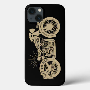 Retro Live To Ride Vintage Motorcycle with Text iPhone 13 Case
