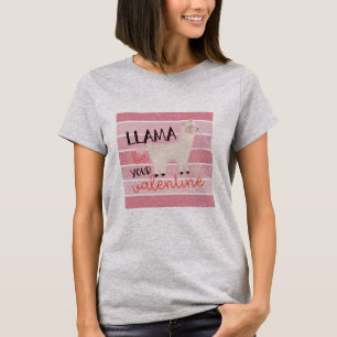Retro Llama Be Your Valentine T-Shirt