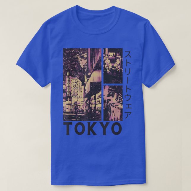 Retro Lofi Tokyo Japanese Streetwear Esthetic Gra T-Shirt (Design Front)