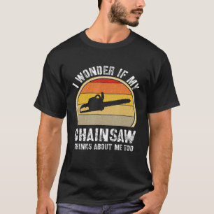 Retro Logging For Men Chainsaw Logger Arborist T-Shirt