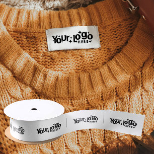 Retro Logo Label Brand Clothing Tags Handmade Item Satin Ribbon