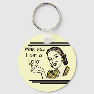 Retro Lola T-shirts and Gifts Key Ring