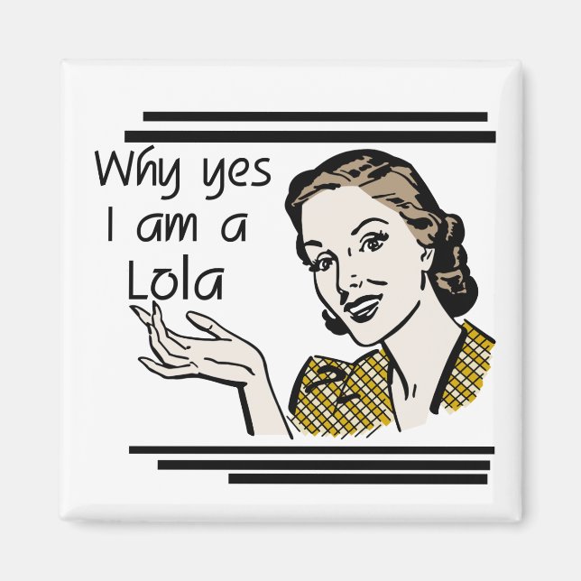 Retro Lola T-shirts and Gifts Magnet (Front)
