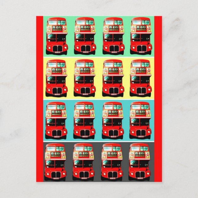 Retro London Bus Postcard -3 (Front)