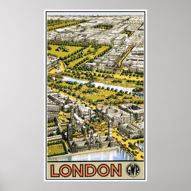 Retro London Great Western Railway ad Poster (Front)