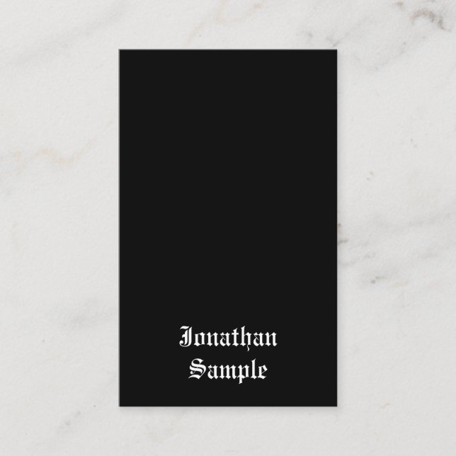 Retro Look Classic Handwritten Script Template Business Card (Front)