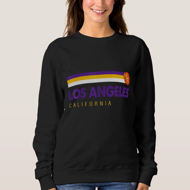 Retro Los Angeles Basketball B Ball Los Angeles Sp Sweatshirt (Front)