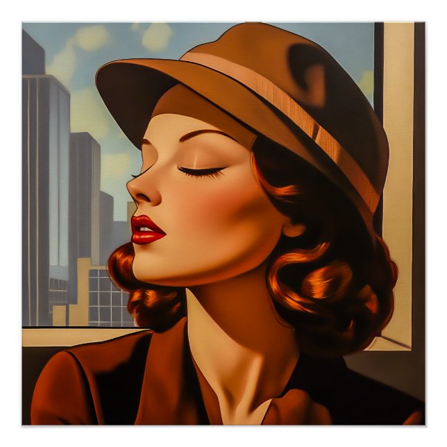 Retro Los Angeles Beauty Poster (Front)