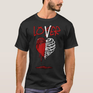 Retro Loser Heart Bone Dripping Red 6s Matching T-Shirt