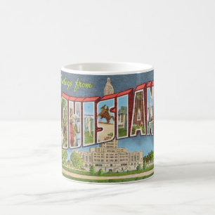 Retro Louisiana Postcard Coffee Mug