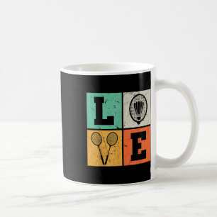 Retro Love Badminton Lover Coffee Mug