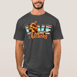 Retro Love Chickens vintage T-Shirt