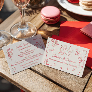 Retro Love Illustrations Matchmaking Dating Coach Business Card