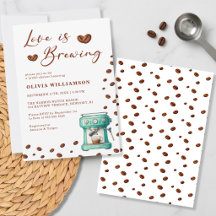 Retro Love is Brewing Coffee Machine Bridal Shower
