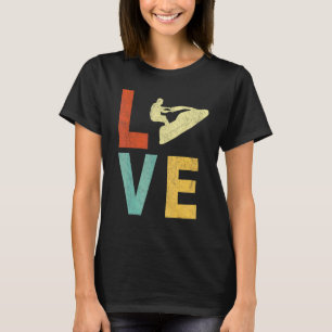 Retro Love Jet Ski Jetski Jet Skier Vintage T-Shirt